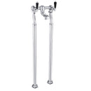 JTP Grosvenor Black Lever Freestanding Bath Filler Tap - Chrome