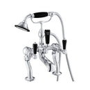 JTP Grosvenor Lever Deck Mounted Bath Shower Mixer Tap with Kit - Matt Black