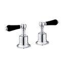 JTP Grosvenor Black Lever Panel Valves Pair - Chrome