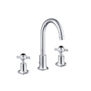JTP Grosvenor 3 Hole Deck Mounted Pinch Basin Mixer Tap Swivel Spout - Matt Black