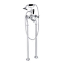 JTP Grosvenor Black Pinch Freestanding Bath Shower Mixer Tap with Kit - Chrome
