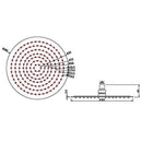 JTP Glide Ultra-Thin Round Ceiling Mounted Fixed Shower Head - 300mm Diameter - Chrome