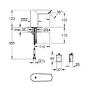 Grohe Bau Cosmopolitan E Infra-red Electronic Basin Tap 1/2″ 36452000