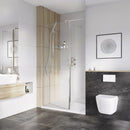 Roman Haven Select Wetroom Panel - 8mm Glass - 400mm Wide - Chrome H8SP4CS