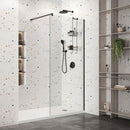 Roman Haven Select Wetroom Panel - 8mm Glass - 500mm Wide - Black H8SP5CB