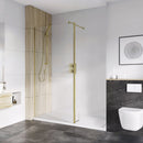 Roman Haven Select Wetroom Panel - 8mm Glass - 700mm Wide - Brushed Brass H8SP7CBR