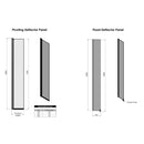 Roman Haven Select Fixed Deflector Panel - 10mm Glass - 200mm Wide - Matt Black H10SPL2CB
