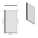 Roman Haven6 Standard Pivot Bath Screen - 1500x815mm - 6mm Glass - Polished Chrome H2D10CS