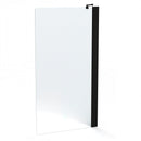 Roman Haven6 Fixed Bath Screen - 1467mm x 800mm - 6mm Glass - Matt Black