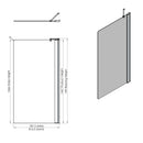 Roman Haven6 Fixed Bath Screen - 1467x800mm - 6mm Glass - Polished Chrome H2D11CS
