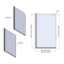 Roman Haven6 Curved Pivot Bath Screen - 1362x820mm - 5mm Glass - Polished Chrome H2D2CS