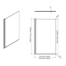 Roman Haven6 Standard Pivot Bath Screen - 1362x820mm - 5mm Glass - Polished Chrome H2D3CS
