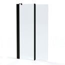 Roman Haven6 Inward Folding Bath Screen - 1500mm x 910mm - 6mm Glass - Matt Black