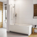 Roman Haven6 Inward Folding Bath Screen - 1500mm x 910mm - 6mm Glass - Polished Chrome