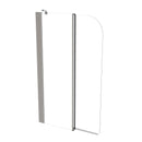 Roman Haven6 Left Handed Curved Inward Folding Bath Screen - 1500x910mm - 6mm Glass - Polished Chrome H2D9CSL