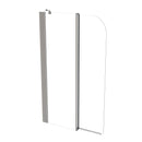 Roman Haven6 Right Handed Curved Inward Folding Bath Screen - 1500x910mm - 6mm Glass - Polished Chrome H2D9CSR