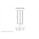 Roman Haven6 Recessed Bi Fold Shower Door - 4mm Glass - 1000mm Wide - Matt Black H3B10CB