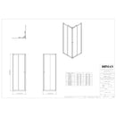 Roman Haven6 2 Door Offset Corner Entry Shower Enclosure - 6mm Glass - 800x1200mm - Polished Chrome H3C812CS