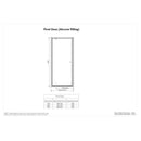 Roman Haven6 Recessed Pivot Shower Door - 6mm Glass - 900mm Wide - Polished Chrome H3P9CS