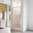 Roman Haven6 Recessed Pivot Shower Door - 6mm Glass - 900mm Wide - Polished Chrome H3P9CS