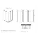 Roman Haven6 2 Door Offset Quadrant Shower Enclosure - 6mm Glass - 1000x800mm - Polished Chrome H3Q810CS