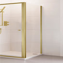 Roman Haven6 Side Panel - 6mm Glass - 800mm Wide - Brushed Brass H3R8CBR