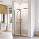 Roman Haven6 Recessed Sliding Shower Door - 6mm Glass - 1000mm Wide - Brushed Brass H3S10CBR