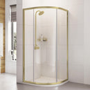 Roman Haven6 1 Door Offset Quadrant Shower Enclosure - 6mm Glass - 1000x800mm - Brushed Brass H3SQ810CBR