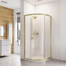 Roman Haven6 1 Door Quadrant Shower Enclosure - 6mm Glass - 900x900mm - Brushed Brass H3SQ9CBR