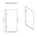 Roman Haven8 Right Handed Hinged Bath Screen - 1500x835mm - 8mm Glass - Polished Chrome H4D12CSR