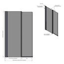 Roman Haven8 Inward Folding Bath Screen - 1500x910mm - 8mm Glass - Polished Chrome H4D6CS