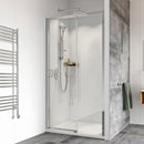 Roman Haven8 Level Access Sliding Shower Door - 8mm Glass - 1000mm Wide - Left Handed - Chrome H4LEL10CS