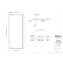 Roman Haven8 Recessed Pivot Shower Door - 8mm Glass - 760mm Wide - Brushed Brass H4P76CBR