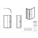 Roman Haven8 2 Door Offset Quadrant Shower Enclosure - 8mm Glass - 1000x800mm - Polished Chrome H4Q810CS
