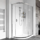Roman Haven8 2 Door Offset Quadrant Shower Enclosure - 8mm Glass - 1000x800mm - Polished Chrome H4Q810CS