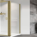 Roman Haven8 Side Panel - 8mm Glass - 760mm Wide - Brushed Brass H4R76CBR