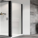 Roman Haven8 Side Panel - 8mm Glass - 800mm Wide - Matt Black H4R8CB