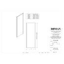 Roman Haven8 Side Panel - 8mm Glass - 760mm Wide - Polished Chrome H4R76CS