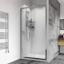 Roman Haven8 Recessed Sliding Shower Door - 8mm Glass - 1100mm Wide - Polished Chrome H4S11CS