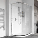 Roman Haven8 1 Door Offset Quadrant Shower Enclosure - 8mm Glass - 1000x800mm - Polished Chrome H4SQ810CS