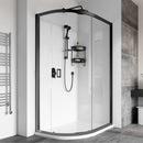 Roman Haven8 1 Door Quadrant Shower Enclosure - 8mm Glass - 900x900mm - Matt Black H4SQ9CB