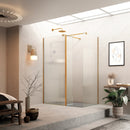 Roman Haven Select Wetroom Panel - 8mm Fluted Glass - 1100mm Wide - Brushed Bronze H8SP11FCBZ