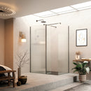 Roman Haven Select Wetroom Panel - 8mm Fluted Glass - 1100mm Wide - Gunmetal Grey H8SP11FCGM