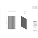 Roman Haven Select Wetroom Panel - 8mm Fluted Glass - 800mm Wide - Chrome H8SP8FCS