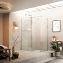 Roman Haven Select Wetroom Panel - 8mm Fluted Glass - 800mm Wide - Chrome H8SP8FCS