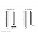 Roman Haven Select Fixed Deflector Panel - 8mm Glass - 200mm Wide - Matt Black H8SPL2CB