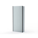 Roman Haven Select Pivot Deflector Panel - 8mm Fluted Glass - 300mm Wide - Matt Black H8SPM3FCB