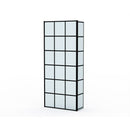 Roman Haven Select Pivot Deflector Panel - 8mm Glass - 300mm Wide - Matt Black Grid H8SPM3GPB