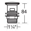 Ideal Standard Slotted Basin Waste with Click Plug S8803AA