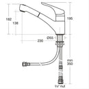 Ideal Standard Cerasprint Single Lever One Taphole Sink Mixer With Pull Out Spout B5347AA